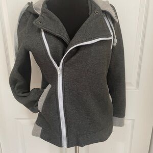 Gray Zip-Up Hoodie